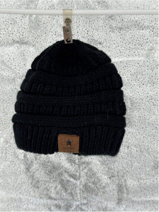 Unbranded Other - Kids Unbranded Black Grey and NavyKnit Beanie Hats One Size three pack